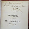 Ferdinand Philippe Duke of Orleans Biography 1852 Boivin author signed rare book