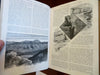 Century illustrated Magazine 2 leather books 1884 & 1888 pictorial wood cuts