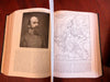 Century illustrated Magazine 2 leather books 1884 & 1888 pictorial wood cuts