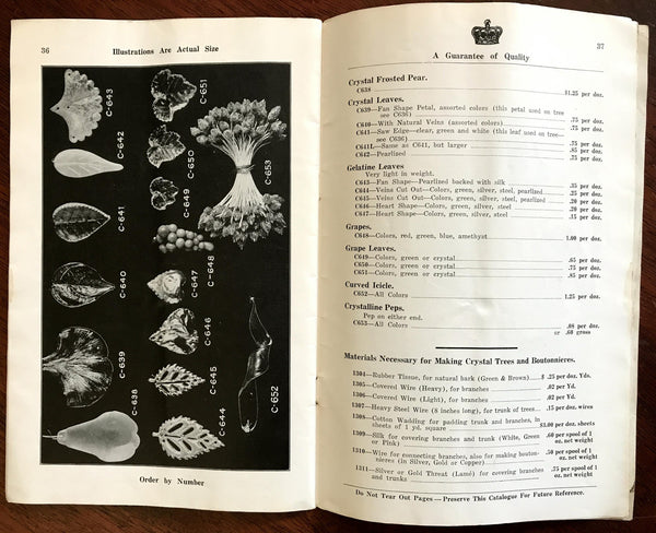 Crown Bead Import Co. c. 1910's Illustrated Mail Order Catalog jewelry purses