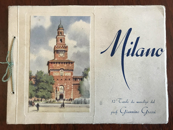 Milano Views Street Scenes & Views c 1930 Grossi souvenir album 12 color plates