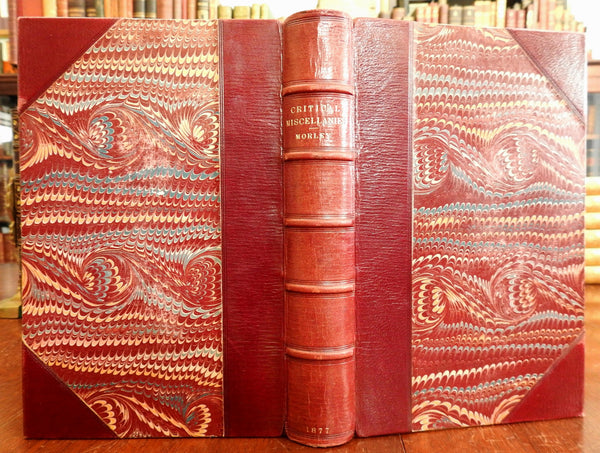 John Morley Critical Miscellanies Second 1877 London beautiful old leather book