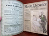 Illustrated Review rare color French Magazine 1885-6 Illustrated w/ color plates