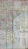 Philadelphia Pennsylvania 1891 J.L. Smith large City Plan linen detailed fishing