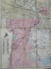Philadelphia Pennsylvania 1891 J.L. Smith large City Plan linen detailed fishing