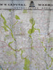 Washington D.C. Highways map metro area 1965 huge scarce folding road map