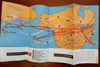 Northwest  Orient Airlines c. 1950's Aviation System Route Map American Travel