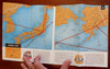 Northwest  Orient Airlines c. 1950's Aviation System Route Map American Travel