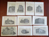 New York City Famous Buildings Parks Street Scenes 1869 Lot x 10 litho prints