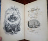 Sentimental Voyage Laurence Sterne c. 1850's French illustrated leather book