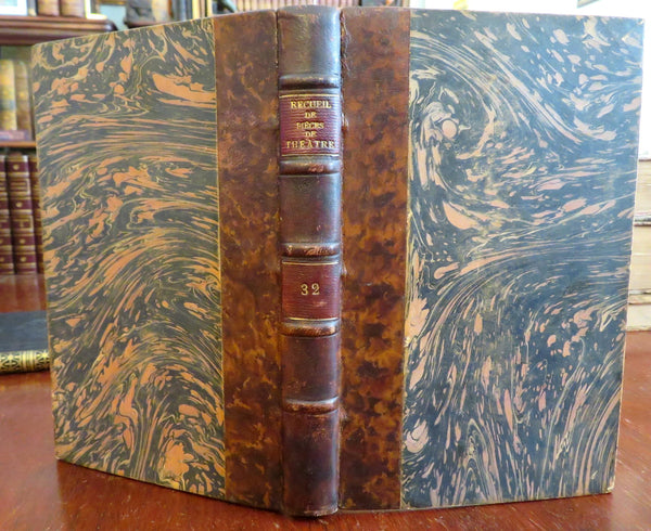 Theatre collection of 12 early plays c. 1780's -1801 sammelband leather book