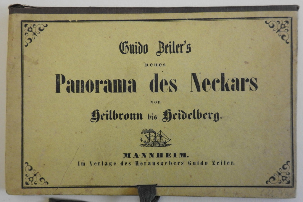 Panorama of the Neckars River Germany Rhineland c.1840's Souvenir guide book