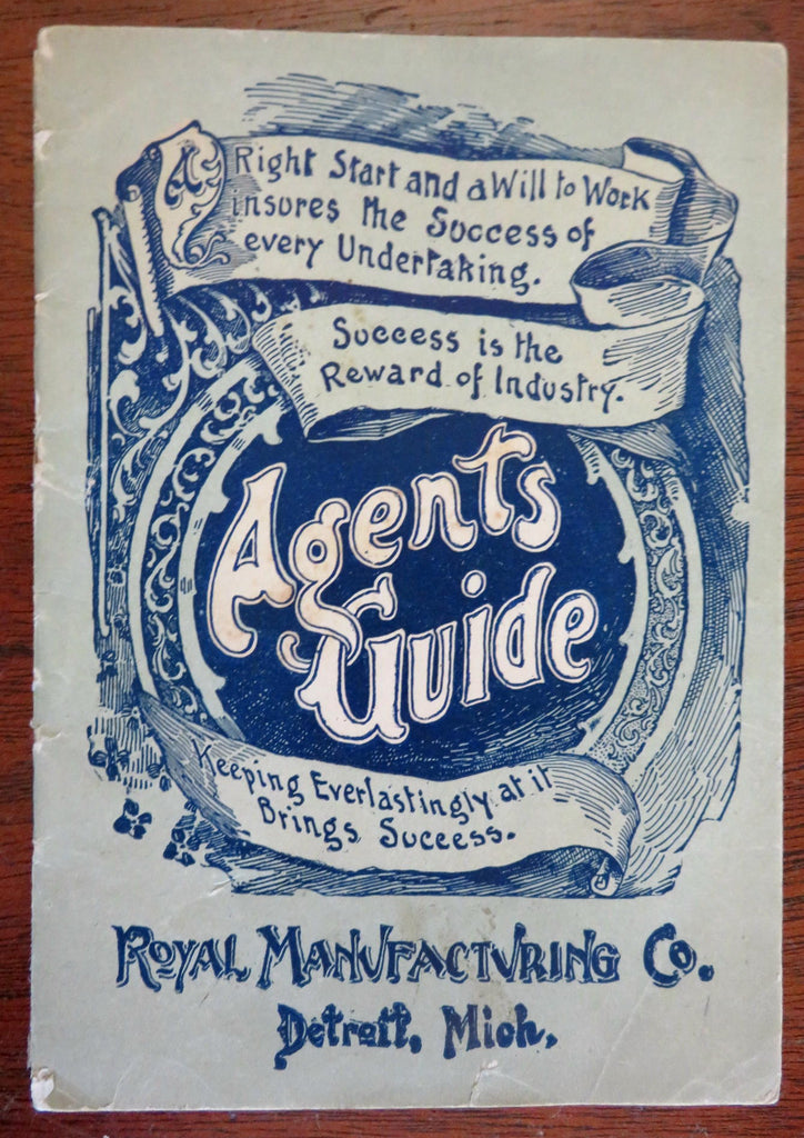 Royal Manufacturing Co. Agent's Guide c. 1880's Door to Door Sales silver ware