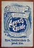 Royal Manufacturing Co. Agent's Guide c. 1880's Door to Door Sales silver ware