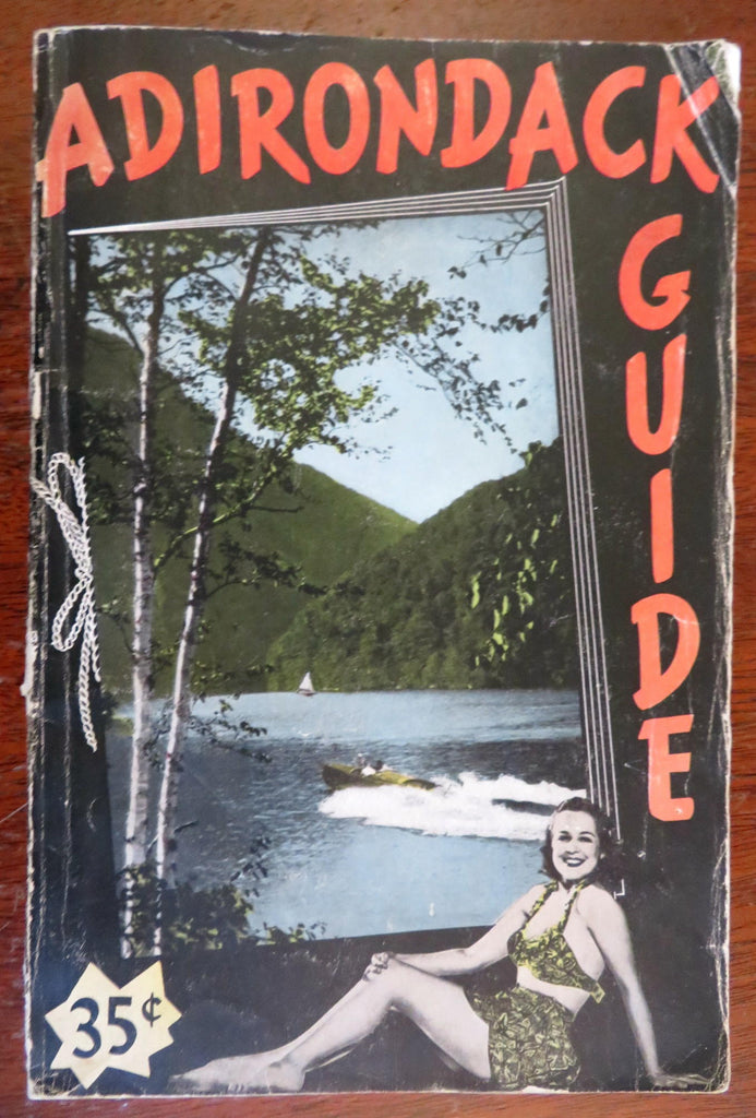 Adirondack Guide New York 1947 illustrated travel guide local history book