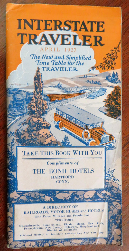 Interstate Traveler 1927 New England East Coast hotel & tourist travel guide