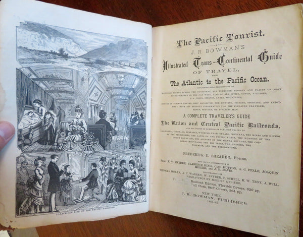 Pacific Tourist American Railroad Travel 1879 illustrated tourism guide book