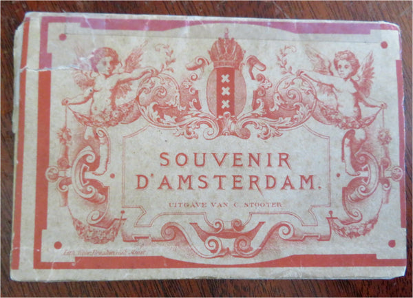 Amsterdam Holland 1883 International Colonial Expo tourist album 12 color views