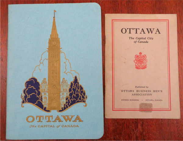 Ottawa Canada c. 1920-40's Illustrated Travel Advertising booklets Lot x 2