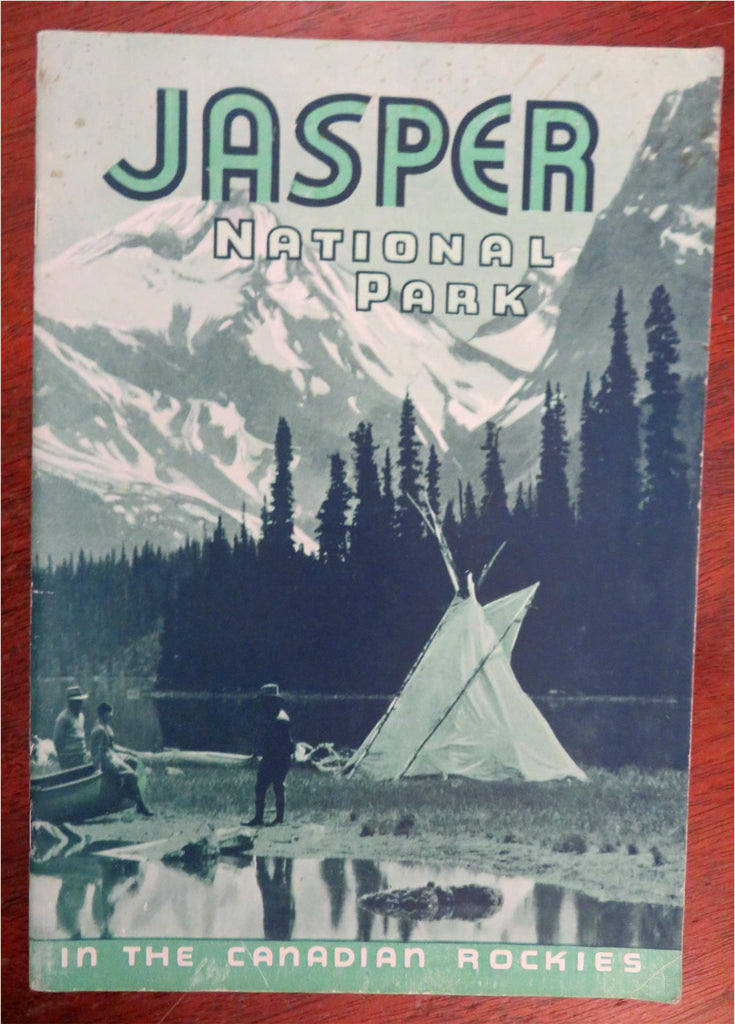 Canadian Rockies Jasper National Park c. 1940 illustrated Canada tourist book