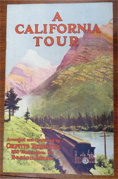 California Tour Colpitt's Tourist Company 1930 Itinerary Illustrated Advert Book