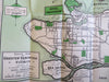 Greater Vancouver city plan c1930's Hotel Grosvenor tourist pamphlet map