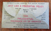 Prudential Life Insurance Co. c. 1930 advertising miniature envelope