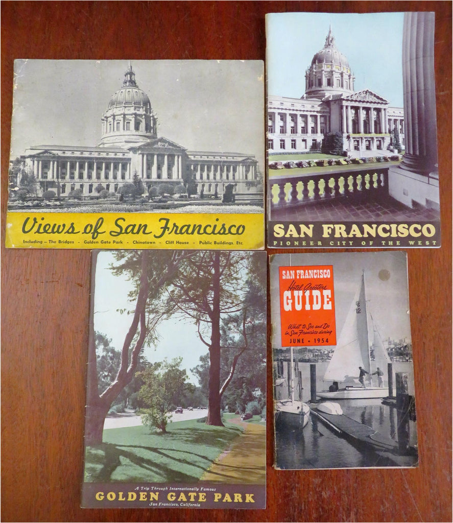 San Francisco California Souvenir Items 1930-54 Lot x 4 illustrated booklets
