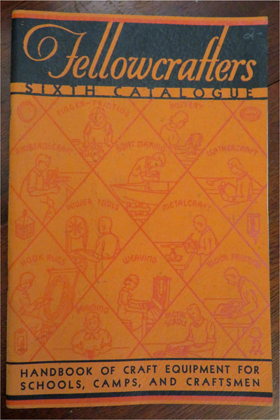 Fellowcrafters Catalogue 1936 illustrated camp schools arts crafts tool supplies