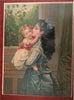 Augusta ME True rare color print 1878 The Sisters Young Girls Children's Fashion