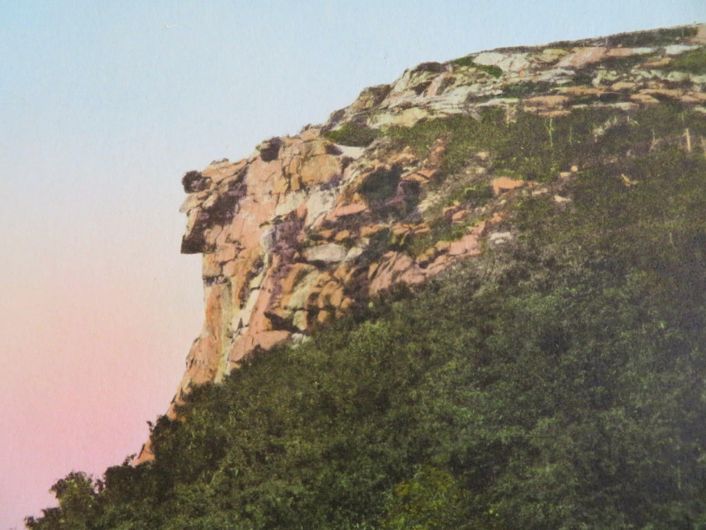 Old Man of the Mountain New Hampshire c. 1910-30's rare colorful printed graphic