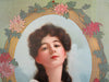 Prudential Insurance Company Promotional Item 1902 rare pretty woman print