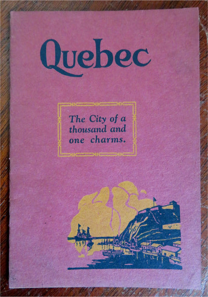 Grand Hotel Victoria Quebec City Canada c. 1930's guide book w/ tourist map