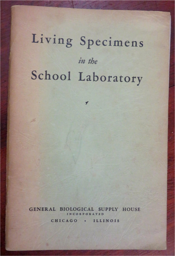 Living Specimens school supply booklet 1940 Biology lab Insects Fish reptiles