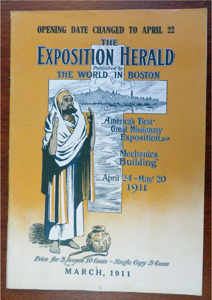 Exposition Herald American Christian Missionary 1911 Boston Mass. Expo magazine