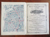 Hotel de L'Europe Antwerp Belgium c1890's Grand hotel tourist souvenir city plan