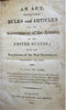 Rules & Articles of War 1812 United States Armies Madison rare book pay & duties