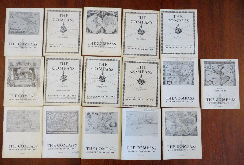 Nebenzahl the Compass Map Reference Periodical Lot x 16 Map Collecting