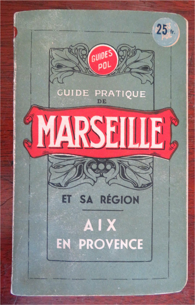 Marseilles & Aix-en-Provence coast France 1944 WWII era travel guide w/ 6 maps