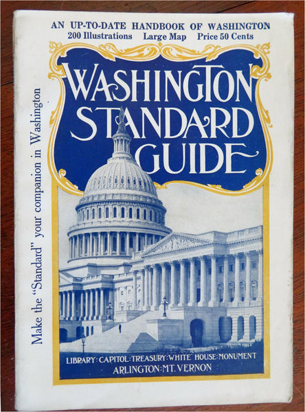 Washington D.C. guide 1924 Reynolds tourist book w/ city plan map & views