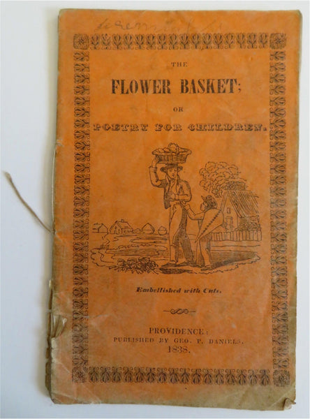 Flower Basket 1838 woodblock illustrations children's rare poetry chap book