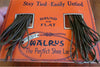 Walrus Shoe Laces c. 1930's store display sign w/ 6 sets original shoe laces