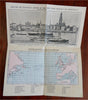 rare New York Herald nwsppr. European Edition 1900 advertising promo funnels map