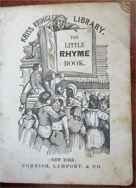 Kriss Kringle's Library Little Rhymes Verse c. 1850 woodcut juvenile chap book