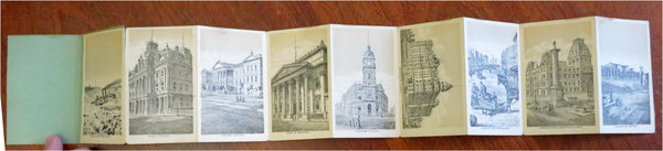 Montreal Canada Architectural Views c. 1860's small panoramic souvenir album