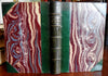 Four Georges & English Humourists William Thackery 1869 leather book