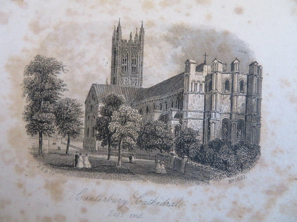 Canterbury England UK Architectural Views 1860's souvenir album 12 engrv. plates