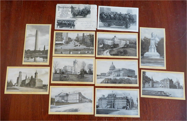 Washington D.C. city views c.1905 early Automobile Tourist Advertising Cards
