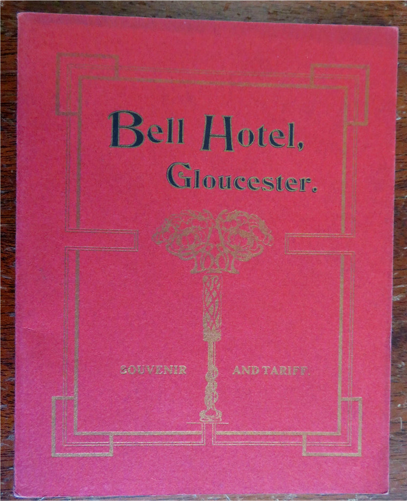 Bell Hotel Gloucester England c.1905 art nouveau pictorial tourist souvenir book