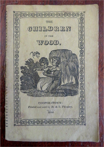 Children in Wood 1844 Cooperstown woodcut illustrated juvenile Zion chap book